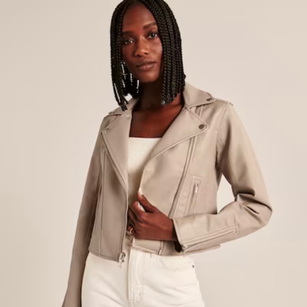 Abercrombie and Fitch Vegan Leather Moto Jacket